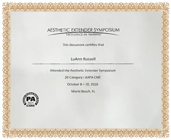 Aesthetic Certification